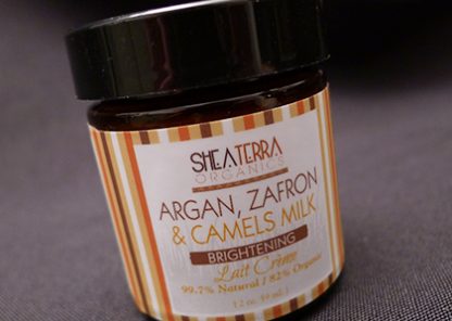 Shea Terra Organics Argan, Zafron & Camel's Milk Brightening Lait Cre'me