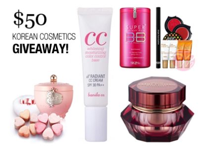 Korean Cosmetics $50 Giveaway - Skin & Tonics - W2Beauty